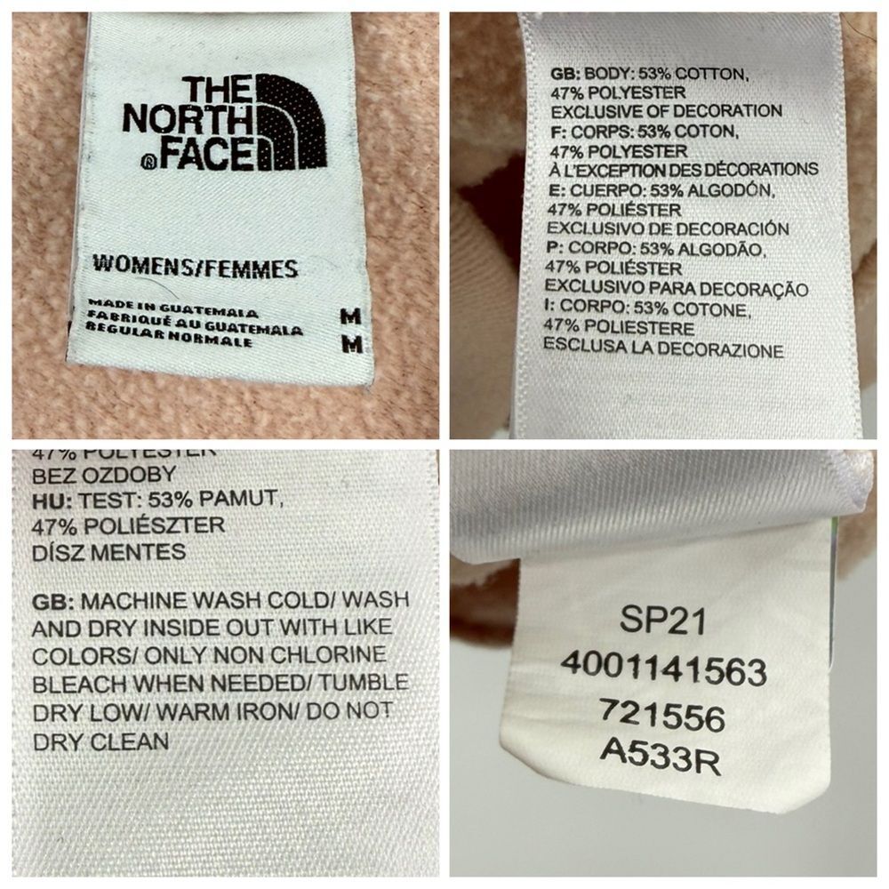 The North Face Women’s Crewneck Logo Patch Sweatshirt in Soft Peach | Medium - Picture 4 of 4